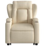 vidaXL Fauteuil inclinable Crème Tissu
