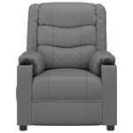 vidaXL Fauteuil de massage Gris Similicuir