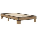 vidaXL Cadre de lit Chêne artisanal 80 x 200 cm Bois d'ingénierie