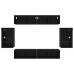 Étagère Flottante vidaXL 2 Pièces Chêne Noir 40x28 5x40 cm Bois d'ingénierie