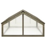 vidaXL Serre Gris 114x80x50 cm Bois de sapin