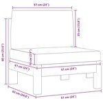 vidaXL Canapés centraux 2 Pièces avec coussins gris foncé Acacia solide