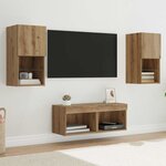 vidaXL Meubles TV muraux 4 Pièces Chêne artisanal 30 5 x 30 x 60 cm