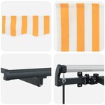vidaXL Auvent Rétractable Jaune 350 x 200 cm tissu