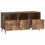 vidaXL Meuble TV Chêne fumé 102 x 34 5 x 50 cm Bois d'ingénierie