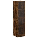 vidaXL Buffet avec portes en verre chêne fumé 35x37x142 cm