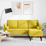 vidaXL Ensemble de Canapés Jaune 173 x 131 x 67 cm Velours