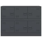 vidaXL Buffet anthracite 99x39x73 cm acier