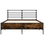 vidaXL Cadre de lit sans matelas chêne fumé 120x190 cm