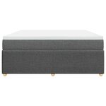 vidaXL Sommier à lattes de lit avec matelas Gris foncé 180x200cm Tissu