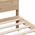 vidaXL Cadre de lit Marron 140 x 200 cm Bois massif en pin