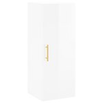 vidaXL Armoire murale blanc brillant 34 5x34x90 cm