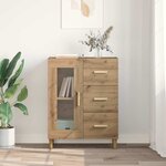 vidaXL Buffet Chêne artisanal 69 5 x 34 x 90 cm Bois d'ingénierie