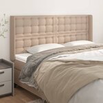 vidaXL Tête de lit avec oreilles Cappuccino 183x16x118/128 cm