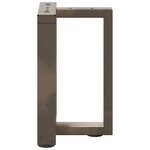 vidaXL Pieds de table basse en T  2 pièces  noir  38 x 25 x (42-43) cm  acier