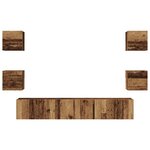 vidaXL Ensemble meuble TV 7 Pièces Bois Ancien Bois d'ingénierie