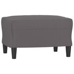 vidaXL Ensemble de canapés 3 Pièces avec coussins Gris Similicuir