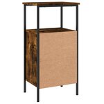 vidaXL Tables de chevet 2 Pièces chêne fumé 41x31x80 cm bois ingénierie