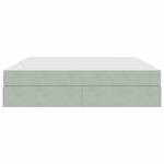 vidaXL Lit avec rangement et matelas Gris clair 180 x 200 cm Velours