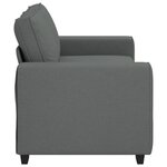 vidaXL Canapé à 2 places gris foncé 180x77x82 cm tissu