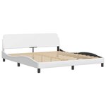vidaXL Cadre de lit Viana sans matelas blanc 180x200 cm similicuir