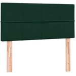 vidaXL Sommier à lattes de lit et matelas vert foncé 80x220 cm velours