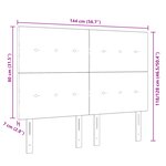Cabezal LED vidaXL Crème 72 cm Tissu