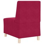 vidaXL Canapé modulaire sans accoudoirs Rouge vin 55 cm Velours