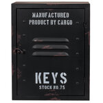 Boîte à clefs noire vintage
