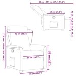 vidaXL Fauteuil de massage inclinable Gris clair Tissu
