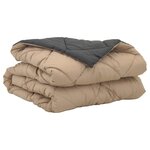 vidaXL Duvet d'été simple Anthracite et Taupe 200 x 155 cm Microfibre