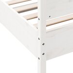 vidaXL Cadre de lit sans matelas blanc 90x190 cm bois de pin massif