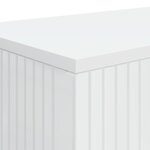 vidaXL Table console Blanc Brillant 101 x 29 x 74 cm Bois d’ingénierie