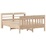 vidaXL Cadre de lit sans matelas 160x200 cm bois massif de pin