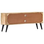 vidaXL Meuble TV 115x30x47 cm Bois massif de manguier