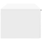 vidaXL Meuble TV mural Montage mural Blanc brillant 59 5 x 41 x 30 cm