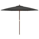 vidaXL Parasol de jardin avec mât en bois anthracite 299x240 cm