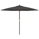 vidaXL Parasol de jardin avec mât en bois anthracite 299x240 cm