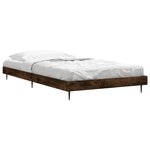 vidaXL Cadre de lit sans matelas chêne fumé 90x200cm bois d'ingénierie