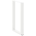 vidaXL Pieds de table de bar en U 2 pièces Blanc 60 x (90-91) cm Acier