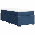 vidaXL Sommier à lattes de lit avec matelas Bleu 100x200 cm Tissu