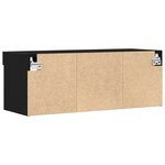 Buffet TV vidaXL avec éclairage LED Chêne noir 80x30x30 cm