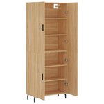 vidaXL Buffet haut Chêne sonoma 69 5x34x180 cm Bois d'ingénierie