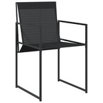 vidaXL Chaises de jardin 4 Pièces noir acier et textilène