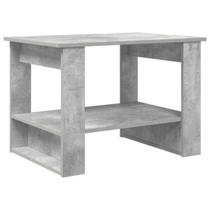 vidaXL Table basse Gris béton 72 x 50 x 50 cm Bois d'ingénierie