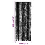 vidaXL Moustiquaire Anthracite 56x200 cm Chenille