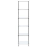 vidaXL Étagère 6 niveaux Transparent 40x40x160 cm Verre trempé
