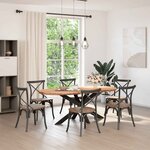 vidaXL Dessus de table 200x100x4 cm bois de chêne massif ovale