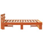 vidaXL Cadre de lit Marron cire 120 x 190 cm Bois massif en pin