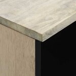 vidaXL Cabinet TV Blanc 70 x 33 x 46 cm bois de manguier massif